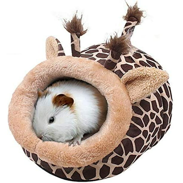 BWOGUE Guinea Pig Bed Cave Cozy Hamster House Large Hide-Out for Rabbit Ferret Hedgehog Chinchilla Bearded Dragon Winter Nest Hamster Accessories